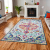 Mandala Machine Washable Area Rug - Non-Slip & Safe Floor Rug - Stain Resistant Bedroom Rug - Comfortable Polyester Material Colorful Rug - Durable Modern Rug for Living Room - Living Room Rugs